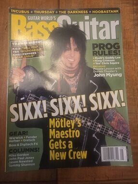 Guitar World's Bass Guitar Magazine, Nikki Sixx, April/May 2004
